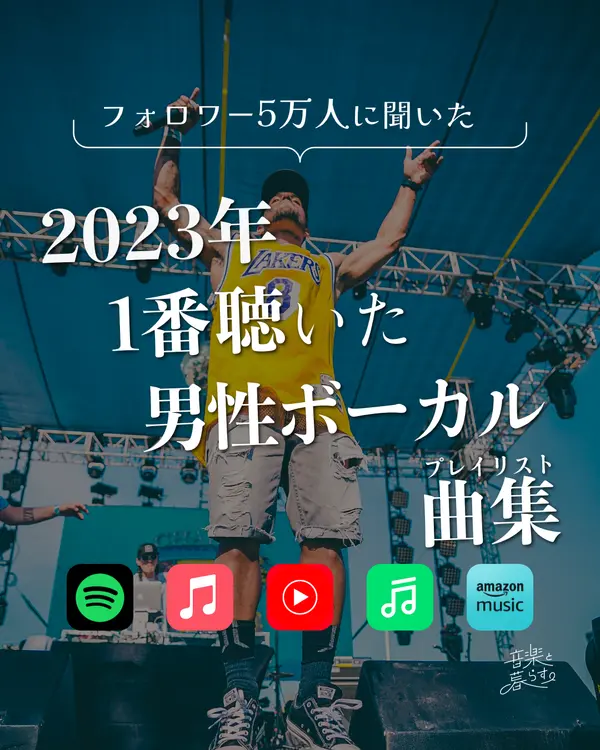 2023年1番聴いた男性ボーカル曲集